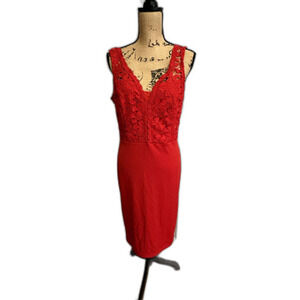 Grace Karin Red Sheath Knee Length Dress Size L NWT